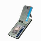 For Xiaomi 13 Carbon Fiber Vertical Flip Zipper Phone Case(Green) - 3