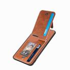 For Redmi 10C Carbon Fiber Vertical Flip Zipper Phone Case(Brown) - 3