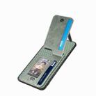 For Redmi 10C Carbon Fiber Vertical Flip Zipper Phone Case(Green) - 3