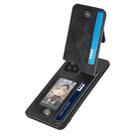 For Redmi 10 Carbon Fiber Vertical Flip Zipper Phone Case(Black) - 3