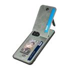For Redmi 10 Carbon Fiber Vertical Flip Zipper Phone Case(Green) - 3