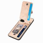 For Redmi Note 10 4G Carbon Fiber Vertical Flip Zipper Phone Case(Khaki) - 3