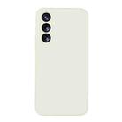 For Samsung Galaxy A54 ENKAY Hat-Prince Liquid Silicone Shockproof Soft Phone Case(Beige) - 1