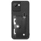 For Realme C30 Wristband Kickstand Card Wallet Back Cover Phone Case with Tool Knife(Black) - 1