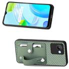 For Realme C30 Wristband Kickstand Card Wallet Back Cover Phone Case with Tool Knife(Green) - 2