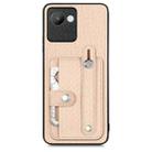For Realme C30 Wristband Kickstand Card Wallet Back Cover Phone Case with Tool Knife(Khaki) - 1