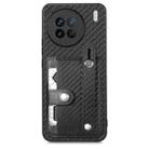 For vivo X90 Wristband Kickstand Card Wallet Back Cover Phone Case with Tool Knife(Black) - 1