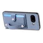 For Google Pixel 9a Wristband Kickstand Card Wallet Back Cover Phone Case with Tool Knife(Blue) - 3