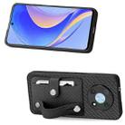 For Huawei Nova Y90 Wristband Kickstand Card Wallet Back Cover Phone Case with Tool Knife(Black) - 2