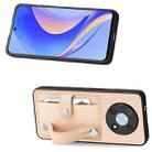 For Huawei Nova Y90 Wristband Kickstand Card Wallet Back Cover Phone Case with Tool Knife(Khaki) - 2