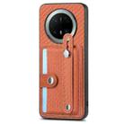 For Huawei Mate 70 Wristband Kickstand Card Wallet Back Cover Phone Case with Tool Knife(Brown) - 2