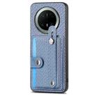For Huawei Mate 70 Pro+ Wristband Kickstand Card Wallet Back Cover Phone Case with Tool Knife(Blue) - 2