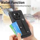 For Honor Magic6 Pro 5G Wristband Kickstand Card Wallet Back Cover Phone Case with Tool Knife(Black) - 2