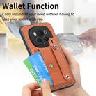 For Honor Magic 6 5G Wristband Kickstand Card Wallet Back Cover Phone Case with Tool Knife(Brown) - 2