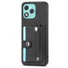 For Honor 400 Lite Global Wristband Kickstand Card Wallet Back Cover Phone Case with Tool Knife(Black) - 2