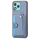 For Honor 400 Lite Global Wristband Kickstand Card Wallet Back Cover Phone Case with Tool Knife(Blue) - 2