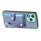 For Honor 400 Lite Global Wristband Kickstand Card Wallet Back Cover Phone Case with Tool Knife(Blue) - 3