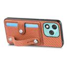 For Honor 400 Lite Global Wristband Kickstand Card Wallet Back Cover Phone Case with Tool Knife(Brown) - 3
