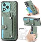 For Honor 400 Lite Global Wristband Kickstand Card Wallet Back Cover Phone Case with Tool Knife(Green) - 1