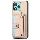 For Honor 400 Lite Global Wristband Kickstand Card Wallet Back Cover Phone Case with Tool Knife(Khaki) - 2