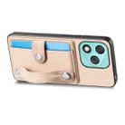 For Honor 400 Lite Global Wristband Kickstand Card Wallet Back Cover Phone Case with Tool Knife(Khaki) - 3
