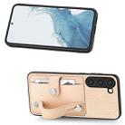 For Samsung Galaxy S23+ 5G Wristband Kickstand Wallet Back Phone Case with Tool Knife(Khaki) - 2