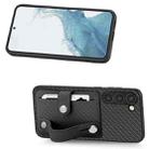 For Samsung Galaxy S22 5G Wristband Kickstand Wallet Back Phone Case with Tool Knife(Black) - 2