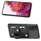 For Samsung Galaxy S20 FE Wristband Kickstand Wallet Back Phone Case with Tool Knife(Black) - 2