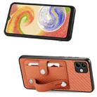 For Samsung Galaxy A04 4G Wristband Kickstand Wallet Back Phone Case with Tool Knife(Brown) - 2