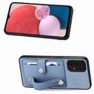 For Samsung Galaxy A13 4G Wristband Kickstand Wallet Back Phone Case with Tool Knife(Blue) - 2