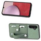 For Samsung Galaxy A14 5G Wristband Kickstand Wallet Back Phone Case with Tool Knife(Green) - 2