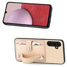 For Samsung Galaxy A14 5G Wristband Kickstand Wallet Back Phone Case with Tool Knife(Khaki) - 2