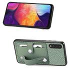 For Samsung Galaxy A50 Wristband Kickstand Wallet Back Phone Case with Tool Knife(Green) - 2