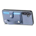 For Samsung Galaxy S24+ 5G Wristband Kickstand Wallet Back Phone Case with Tool Knife(Blue) - 2