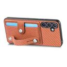 For Samsung Galaxy S24+ 5G Wristband Kickstand Wallet Back Phone Case with Tool Knife(Brown) - 2