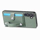 For Samsung Galaxy S24+ 5G Wristband Kickstand Wallet Back Phone Case with Tool Knife(Green) - 2