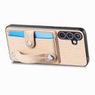 For Samsung Galaxy S24+ 5G Wristband Kickstand Wallet Back Phone Case with Tool Knife(Khaki) - 2