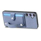 For Samsung Galaxy S25 5G Wristband Kickstand Wallet Back Phone Case with Tool Knife(Blue) - 3