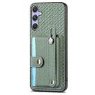For Samsung Galaxy S25 5G Wristband Kickstand Wallet Back Phone Case with Tool Knife(Green) - 2