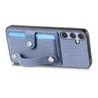 For Samsung Galaxy S25+ 5G Wristband Kickstand Wallet Back Phone Case with Tool Knife(Blue) - 3