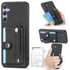 For Samsung Galaxy S25 Ultra 5G Wristband Kickstand Wallet Back Phone Case with Tool Knife(Black) - 1