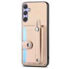 For Samsung Galaxy S25 Ultra 5G Wristband Kickstand Wallet Back Phone Case with Tool Knife(Khaki) - 2