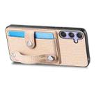 For Samsung Galaxy S25 Ultra 5G Wristband Kickstand Wallet Back Phone Case with Tool Knife(Khaki) - 3