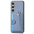 For Samsung Galaxy A36 Wristband Kickstand Wallet Back Phone Case with Tool Knife(Blue) - 2