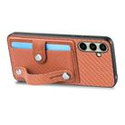For Samsung Galaxy A36 Wristband Kickstand Wallet Back Phone Case with Tool Knife(Brown) - 3