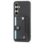 For Samsung Galaxy A56 5G Wristband Kickstand Wallet Back Phone Case with Tool Knife(Black) - 2