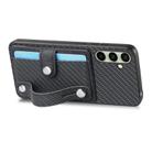 For Samsung Galaxy A56 5G Wristband Kickstand Wallet Back Phone Case with Tool Knife(Black) - 3