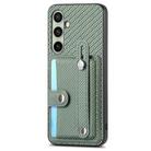 For Samsung Galaxy A56 5G Wristband Kickstand Wallet Back Phone Case with Tool Knife(Green) - 2