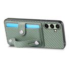 For Samsung Galaxy A56 5G Wristband Kickstand Wallet Back Phone Case with Tool Knife(Green) - 3