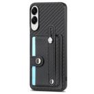 For Samsung Galaxy S25 Edge 5G Wristband Kickstand Wallet Back Phone Case with Tool Knife(Black) - 2